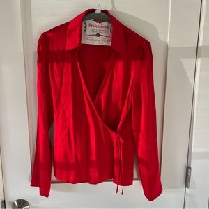 Women’s Silk Wrap Blouse